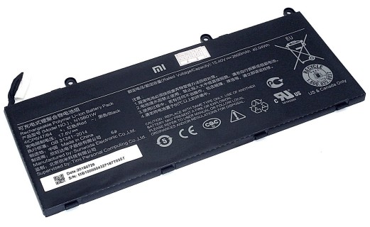 Аккумуляторная батарея для ноутбука Xiaomi MI Ruby 15.6 (15.4V 2600mAh) PN: N15B01W