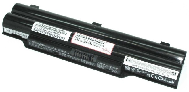 Аккумуляторная батарея для ноутбука Fujitsu Siemens Lifebook A530 (10.8V 48Wh) PN: CP477891-01, черная