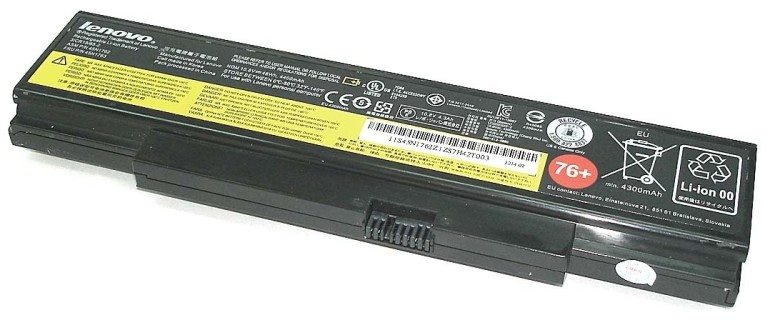 Аккумуляторная батарея для ноутбука Lenovo Thinkpad Edge E550 (10.8V 48Wh) PN: 45N1761 76+, черная