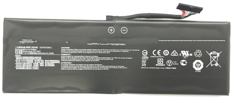 Аккумуляторная батарея для ноутбука MSI GS40 6QE GS43 (7.6V 61.25Wh) PN: BTY-M47