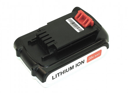 Аккумулятор для шуруповерта Black & Decker (20V 2000mAh Li-ion) p/n: LB20, LBX20, LBXR20 SL186K, ASL188K, BDCDMT12