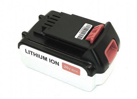 Аккумулятор для шуруповерта Black & Decker (20V 4000mAh Li-ion) p/n: LB20, LBX20, LBXR20 SL186K, ASL188K, BDCDMT12