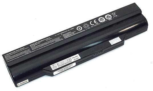 Аккумуляторная батарея для ноутбукa Clevo 6-87-W230S-427 (11.1V 5600mah 62.16WH) PN: W230BAT-6