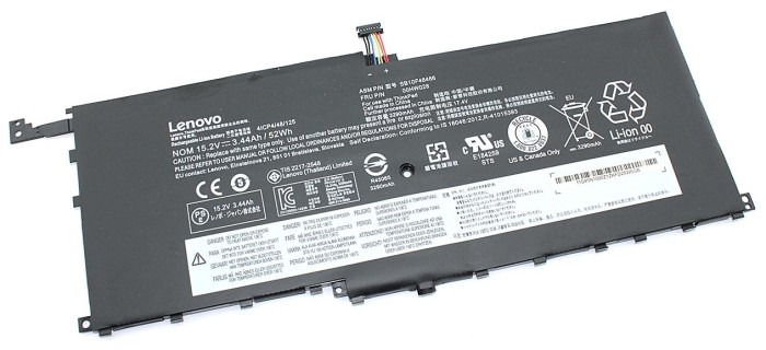 Аккумуляторная батарея для ноутбука Lenovo ThinkPad X1 Yoga (15.2V 52Wh) PN: 00HW028