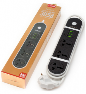 Сетевой фильтр Ldnio Power Socket 3 розетки 3 USB (SE3301)