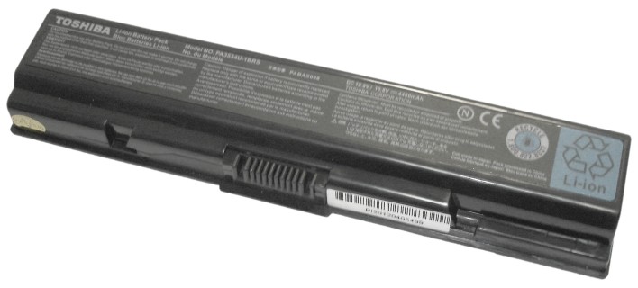 Аккумуляторная батарея для ноутбука Toshiba A200 A300 (10.8V 4400mah) PN: PA3534U-1BRS, черная